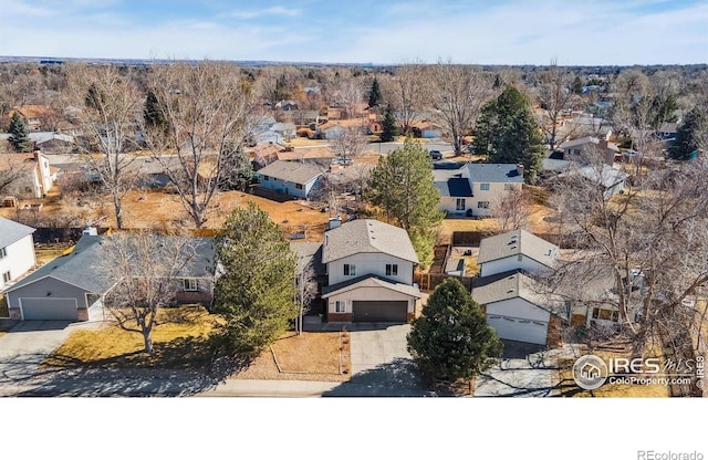 drone / aerial view featuring a residential view