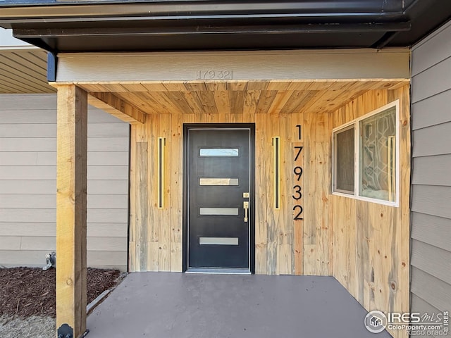 view of doorway to property