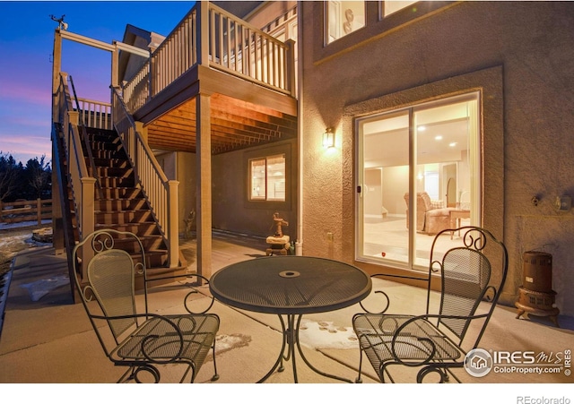 2185 Diamond Creek Dr, Colorado Springs, CO 80921 - view of patio with stairs and a balcony