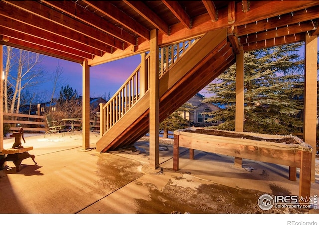 2185 Diamond Creek Dr, Colorado Springs, CO 80921 - exterior space with a patio area and stairs