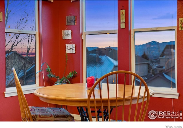 2185 Diamond Creek Dr, Colorado Springs, CO 80921 - dining room with a mountain view