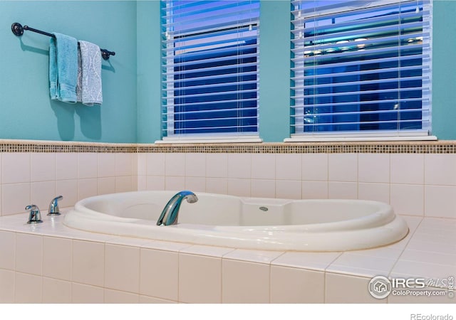 2185 Diamond Creek Dr, Colorado Springs, CO 80921 - bathroom with a relaxing tiled tub