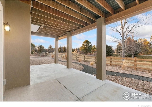 view of patio / terrace with a fenced backyard