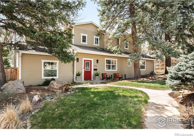 1516 Columbine Ave, Boulder, CO 80302 - traditional-style home featuring fence and a front yard