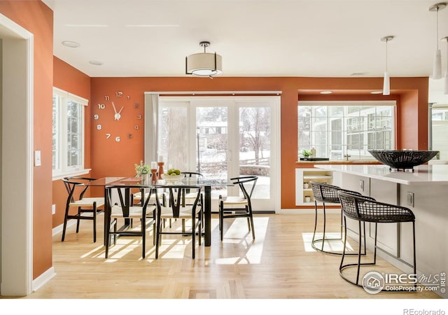 1516 Columbine Ave, Boulder, CO 80302 - dining room with light wood-type flooring and baseboards