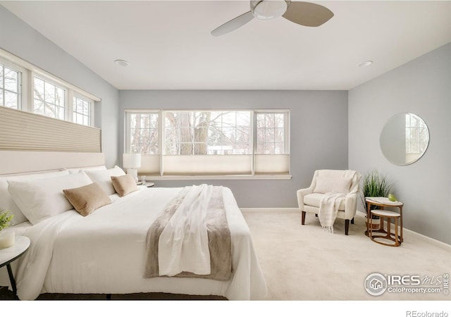 1516 Columbine Ave, Boulder, CO 80302 - bedroom with carpet, a ceiling fan, and baseboards