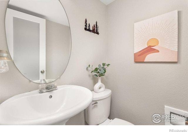 bathroom featuring a sink and toilet