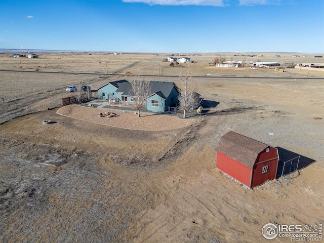 bird's eye view with a rural view