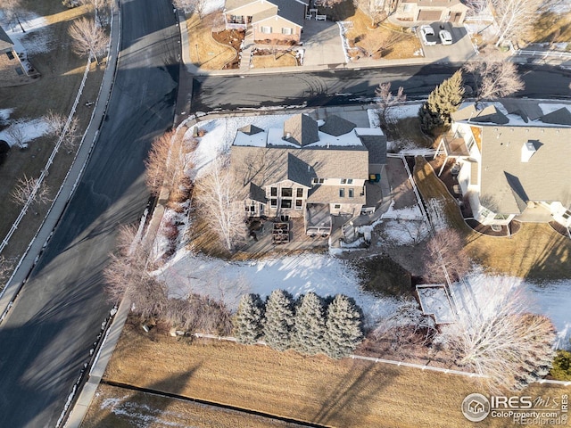 aerial view featuring a residential view