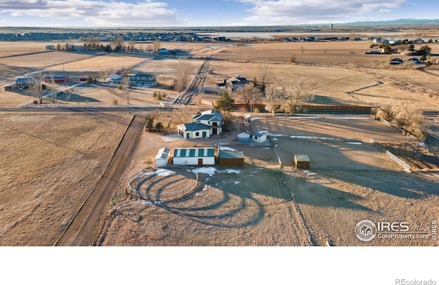 bird's eye view featuring a rural view