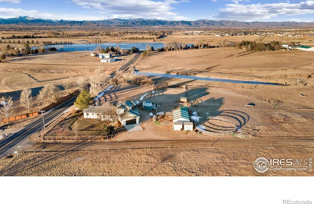 aerial view featuring a mountain view