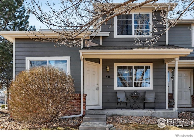 view of front of property featuring a porch