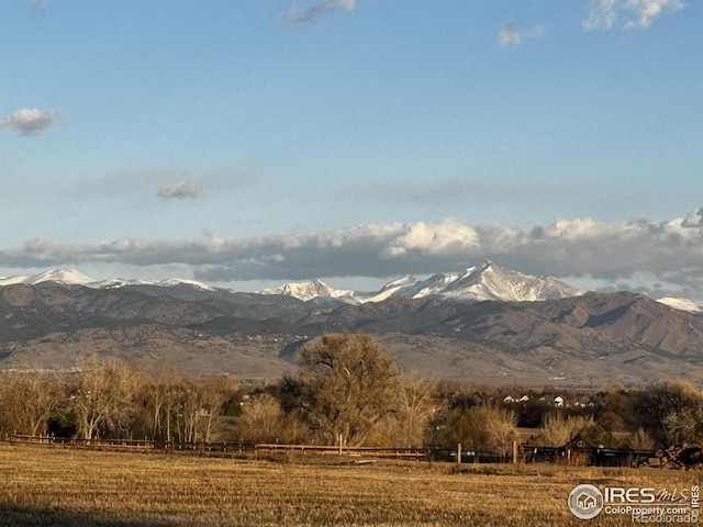 mountain view with a rural view