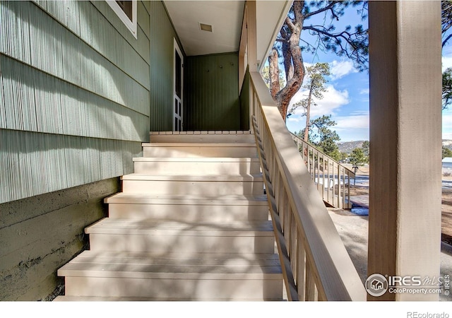 staircase with visible vents