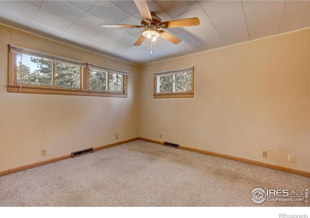 850 Shady Ln, Estes Park, CO 80517 - empty room featuring carpet floors, baseboards, and ceiling fan