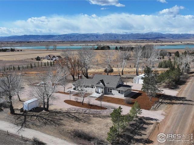 2621 E County Road 62, Wellington, CO 80549 - drone / aerial view with a mountain view