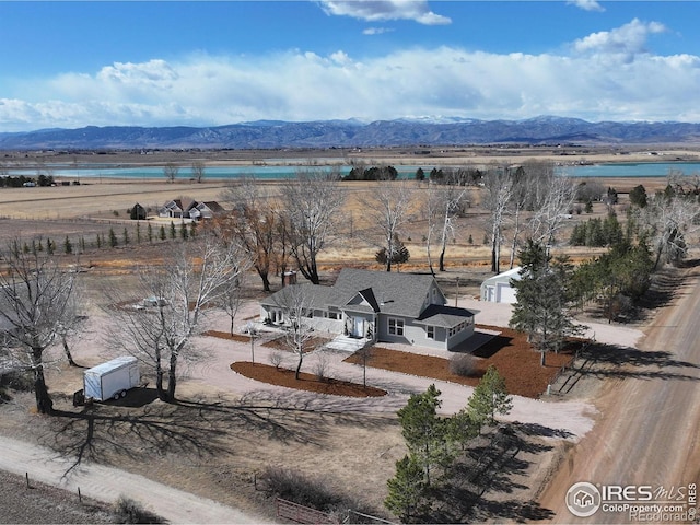 bird's eye view featuring a mountain view