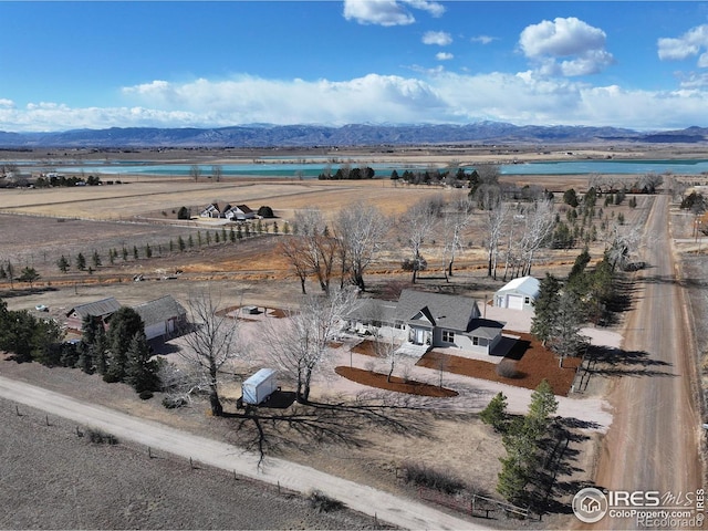 aerial view featuring a mountain view