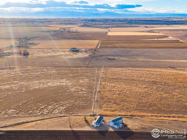 aerial view with a rural view