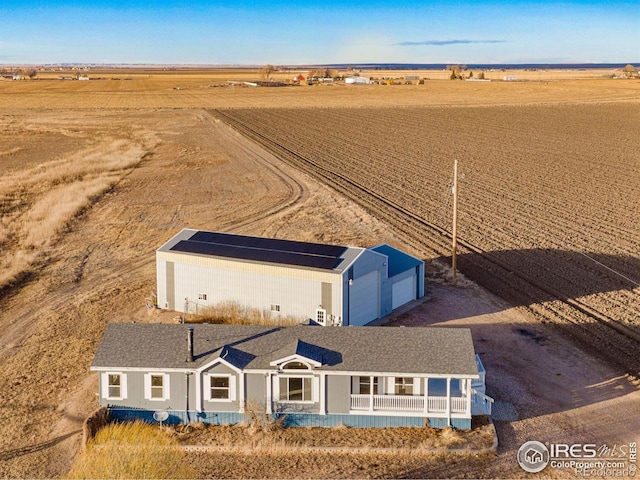 aerial view with a rural view