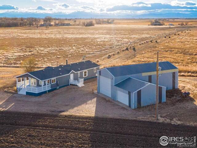 drone / aerial view featuring a rural view