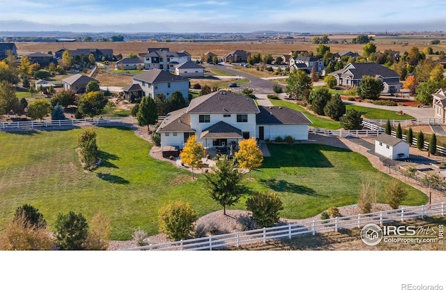 bird's eye view featuring a residential view