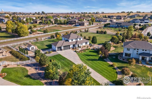 birds eye view of property featuring a residential view