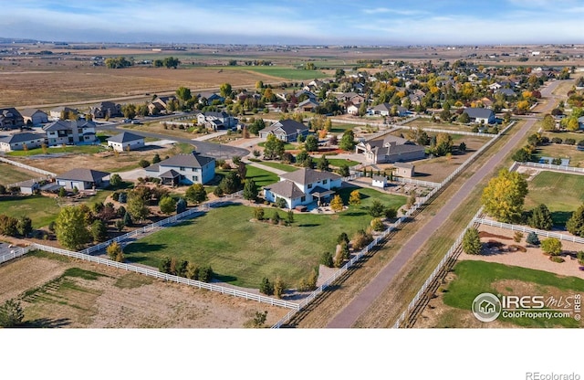 drone / aerial view with a residential view