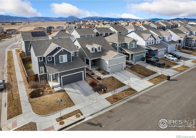 2719 Tallgrass Ln, Berthoud, CO 80513 - aerial perspective of suburban area with mountains