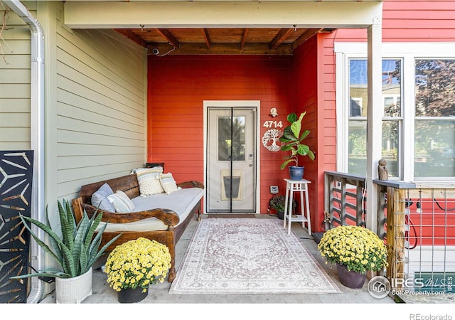 view of doorway to property