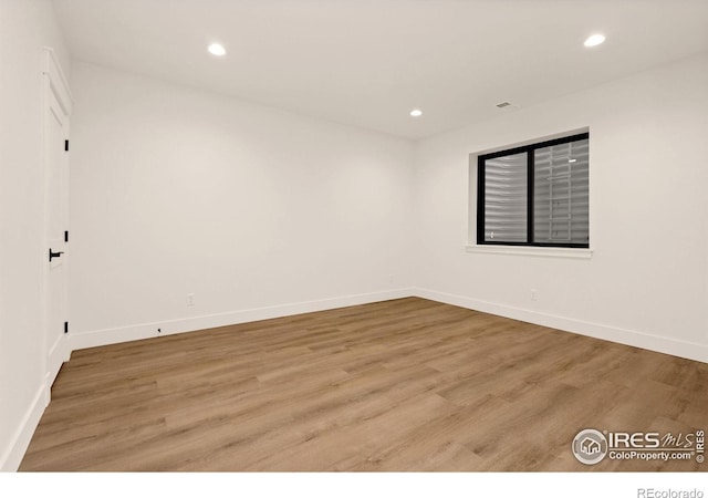 510 Wood St, Fort Collins, CO 80521 - spare room with recessed lighting, baseboards, and light wood finished floors
