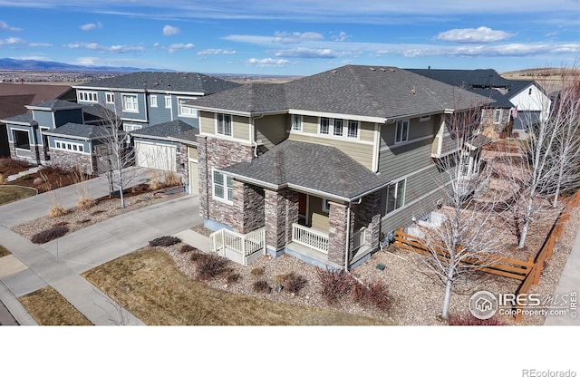 drone / aerial view featuring a residential view