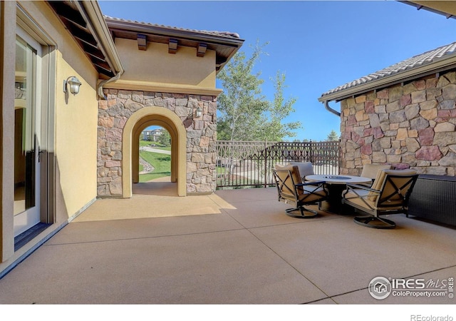 view of patio / terrace with outdoor dining area