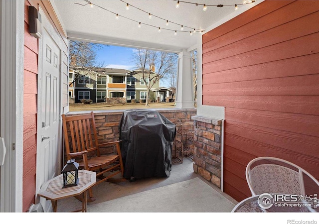 view of patio featuring area for grilling