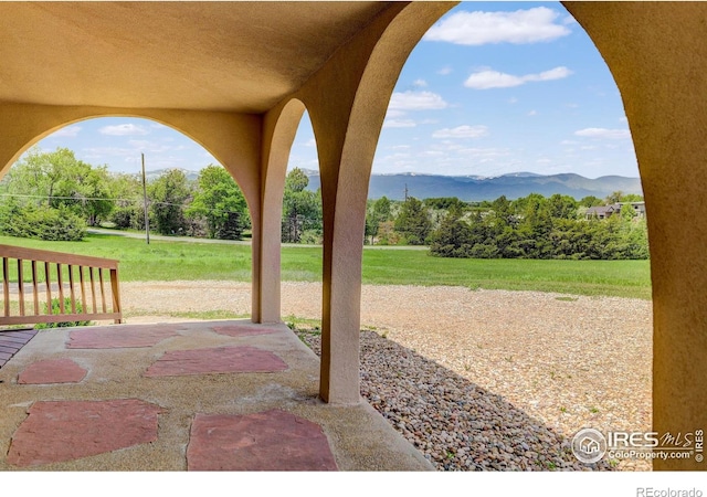1866 Park Lake Dr, Boulder, CO 80301 - view of patio / terrace with a mountain view