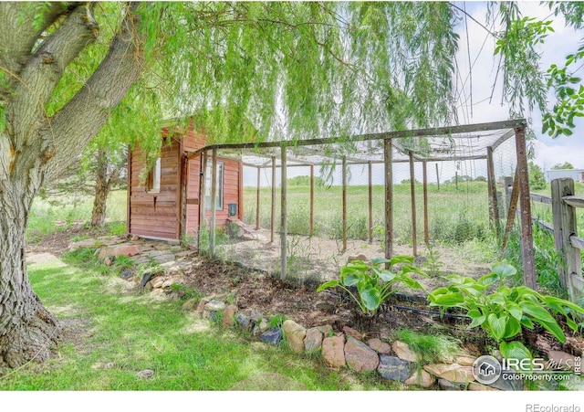 1866 Park Lake Dr, Boulder, CO 80301 - view of yard with exterior structure and an outdoor structure