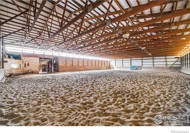 view of horse barn