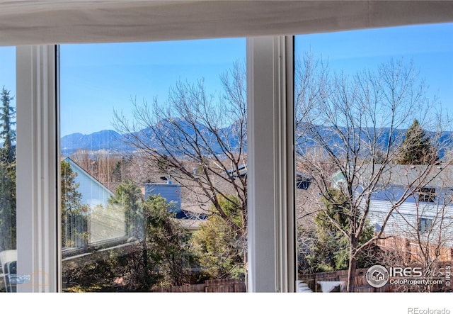 interior details with a mountain view