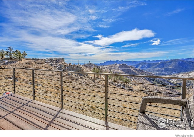 exterior space with a mountain view