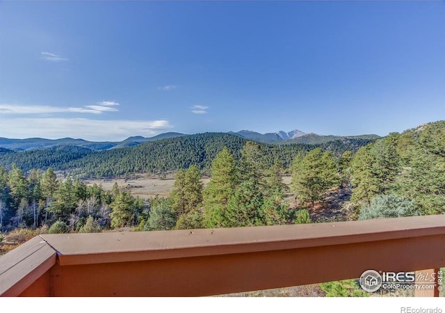 property view of mountains with a view of trees