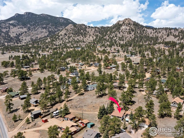 aerial view featuring a mountain view