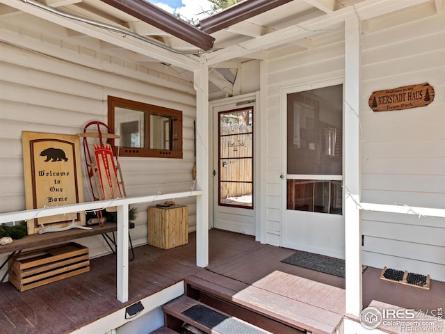 view of doorway to property