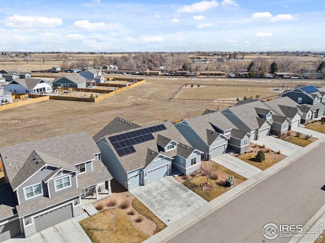 bird's eye view featuring a residential view