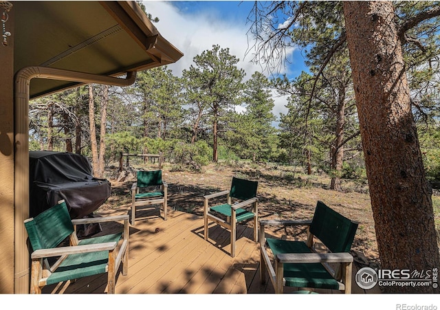 deck with grilling area