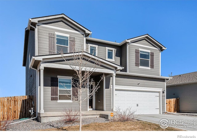 2539 Alto St, Fort Lupton, CO 80621 - traditional-style house with a garage, concrete driveway, and fence
