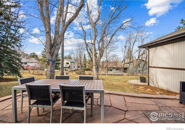 view of patio / terrace featuring outdoor dining area