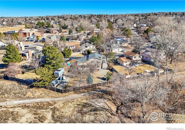 birds eye view of property featuring a residential view