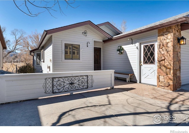 view of front of property with stone siding