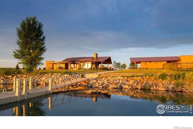 4110 S Park Dr, Loveland, CO 80538 - exterior space with a water view