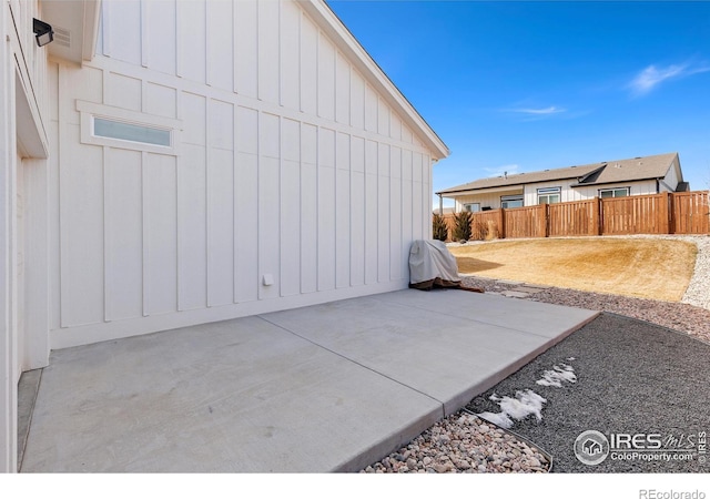 view of patio / terrace with fence